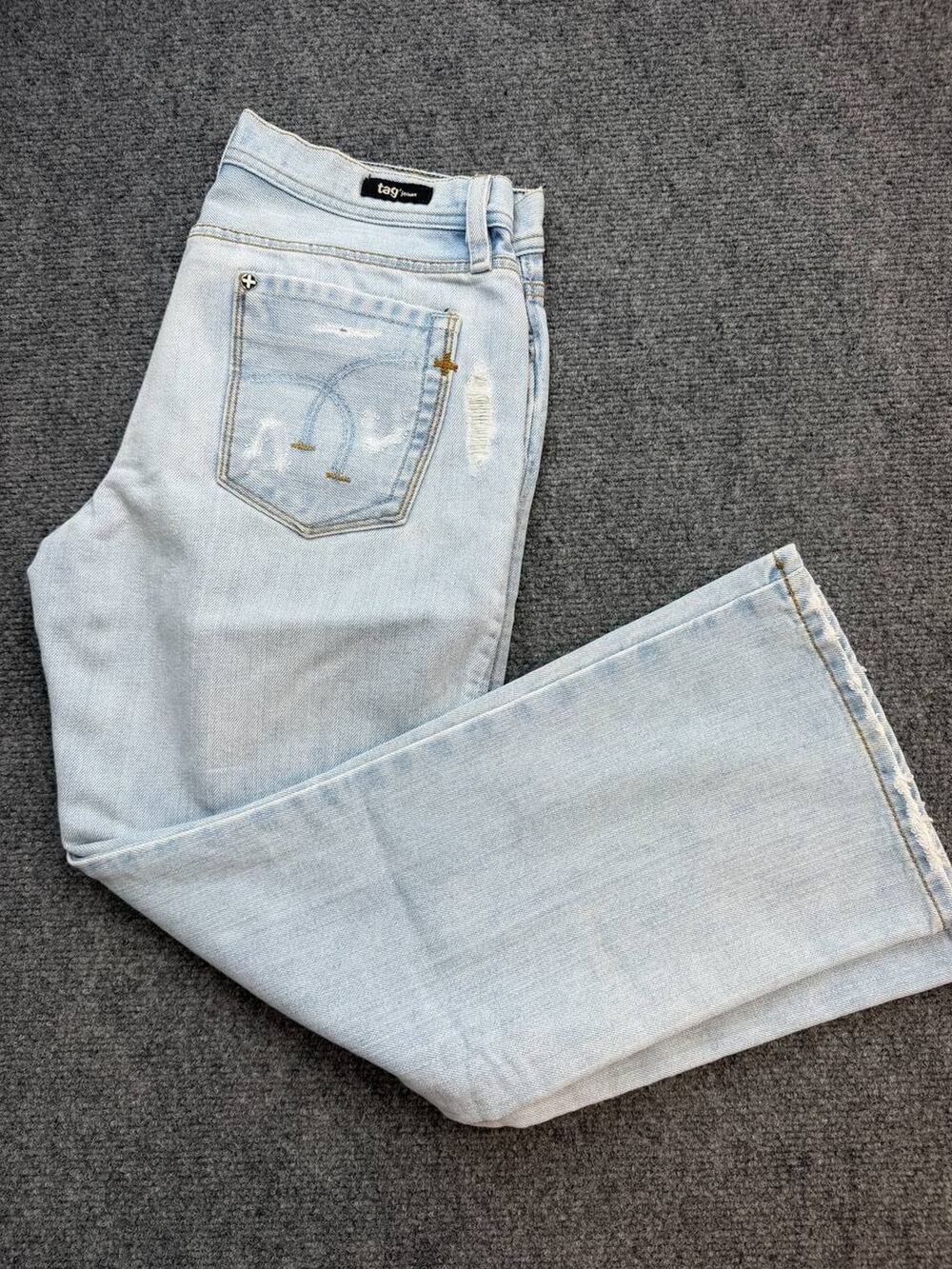 Vintage Y2K Tag+ Marilyn Bootcut Jeans Size 30 Low Rise Made USA Distressed